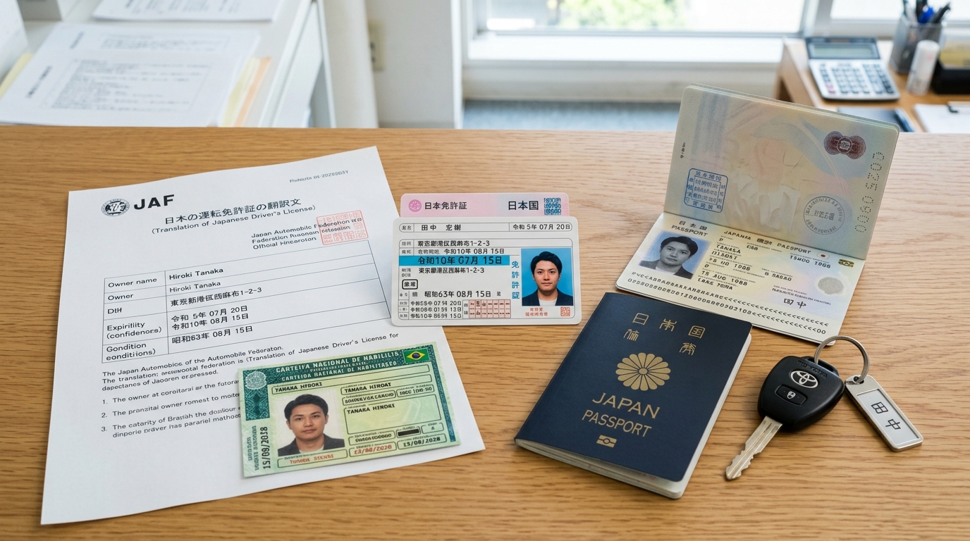 Como Converter a CNH Brasileira para a Carteira de Motorista Japonesa (Gaimen Kirikae)